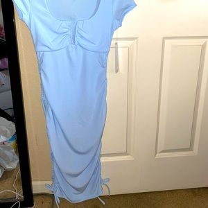 Light blue mid dress